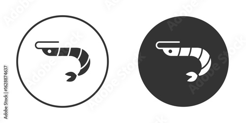 Shrimp icon Minimal Flat Pictogram for Ui Designs