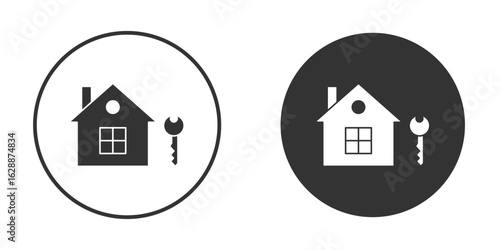Selling or rent home icon Minimal Flat Pictogram for Ui Designs