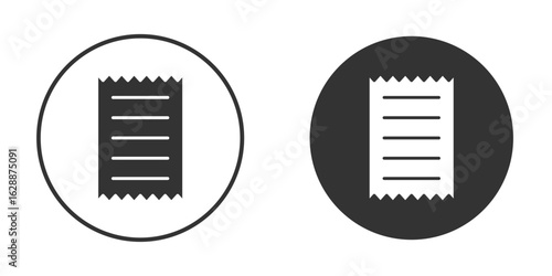 Receipt icon Minimal Flat Pictogram for Ui Designs