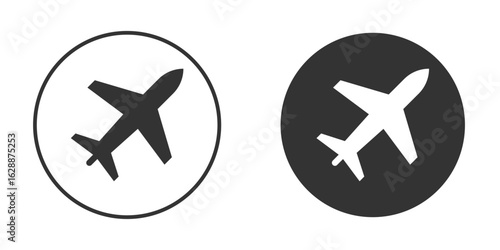 Plane icon Minimal Flat Pictogram for Ui Designs