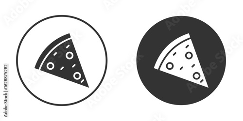 Pizza slice icon Minimal Flat Pictogram for Ui Designs