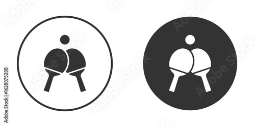 Ping pong icon Minimal Flat Pictogram for Ui Designs