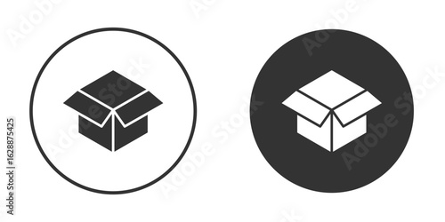 Open box icon Minimal Flat Pictogram for Ui Designs