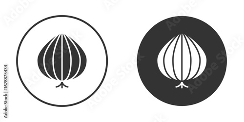 Onion icon Minimal Flat Pictogram for Ui Designs