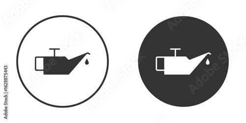 Oil can icon Minimal Flat Pictogram for Ui Designs