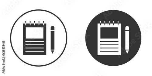 Notebook icon Minimal Flat Pictogram for Ui Designs