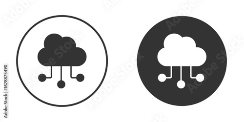 Network cloud icon Minimal Flat Pictogram for Ui Designs