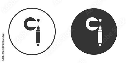 Micrometer icon Minimal Flat Pictogram for Ui Designs
