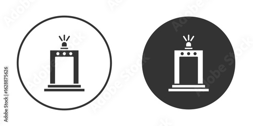 Metal detector icon Minimal Flat Pictogram for Ui Designs