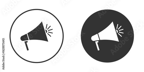 Megaphone icon Minimal Flat Pictogram for Ui Designs