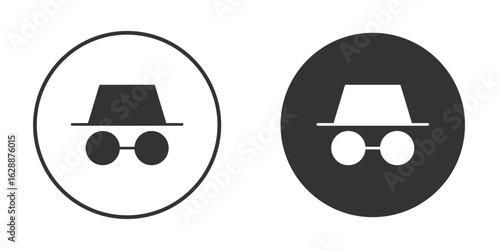 Incognito icon Minimal Flat Pictogram for Ui Designs
