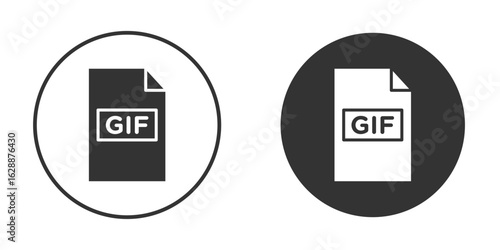 Gif icon Minimal Flat Pictogram for Ui Designs
