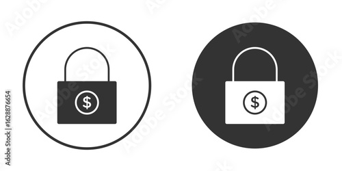 Fixed price icon Minimal Flat Pictogram for Ui Designs