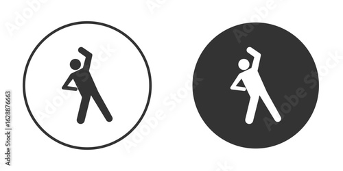 Fitness exercise icon Minimal Flat Pictogram for Ui Designs
