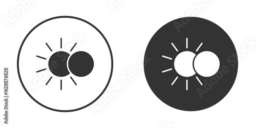 Eclipse icon Minimal Flat Pictogram for Ui Designs