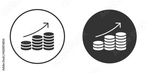 Earning icon Minimal Flat Pictogram for Ui Designs