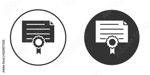 Diploma icon Minimal Flat Pictogram for Ui Designs