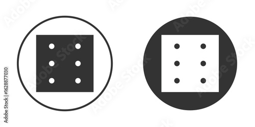 Dice icon Minimal Flat Pictogram for Ui Designs