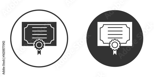 Diploma icon Minimal Flat Pictogram for Ui Designs