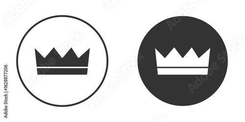 Crown icon Minimal Flat Pictogram for Ui Designs