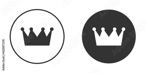 Crown icon Minimal Flat Pictogram for Ui Designs
