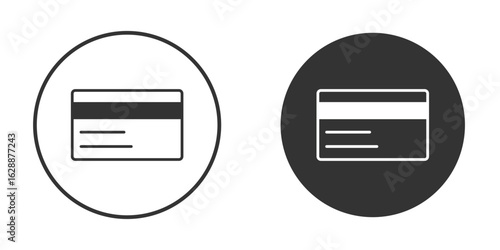 Credit card icon Minimal Flat Pictogram for Ui Designs