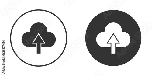 Cloud upload icon Minimal Flat Pictogram for Ui Designs