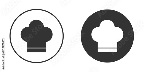 Chef hat icon Minimal Flat Pictogram for Ui Designs