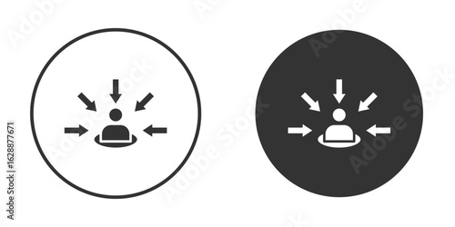 Centric consumer icon Minimal Flat Pictogram for Ui Designs
