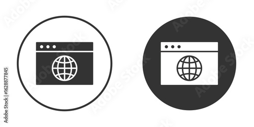 Browser icon Minimal Flat Pictogram for Ui Designs