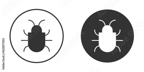 Bug icon Minimal Flat Pictogram for Ui Designs