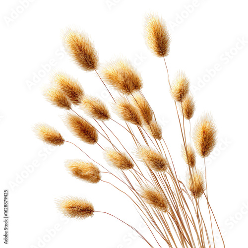 Fluffy dried grasses, close-up
