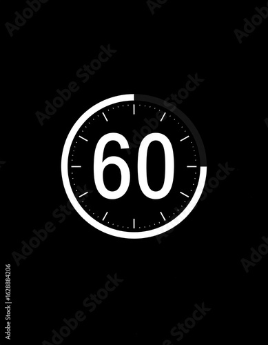 Simple timer display showing 60 minutes