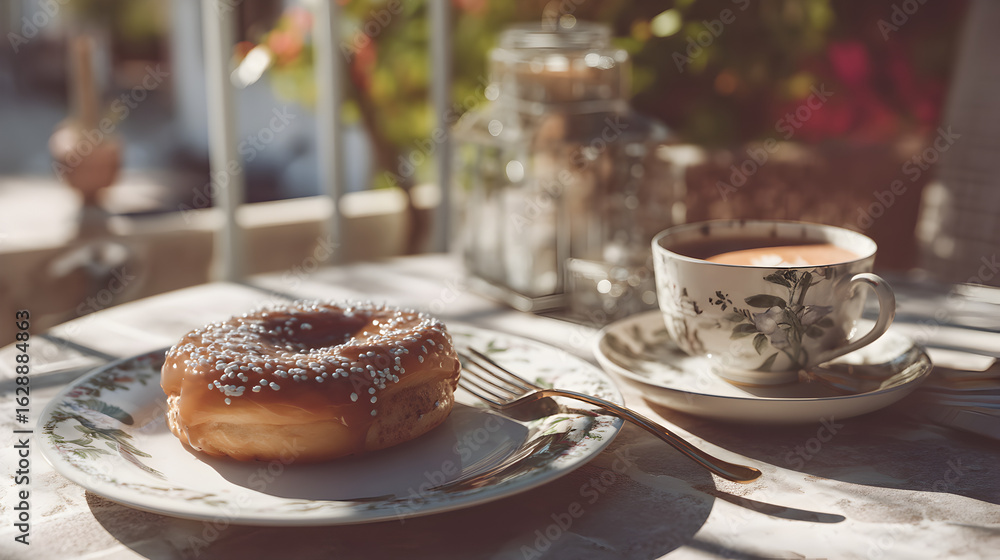 Sweet Morning: Donut and Coffee