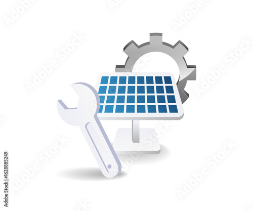 Installation and maintenance of solar panels.eps