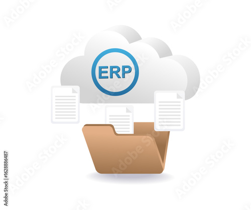 ERP cloud server business data application.eps