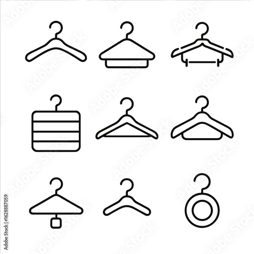 Hook padded vector size wardrobe swivel tag scarf hanger bar icon icons