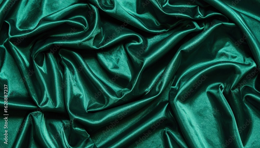 Fototapeta premium Emerald Green Fabric Texture Closeup