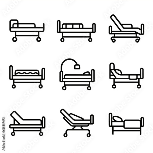 Icon icons rehabilitation diagnostics patient blanket bed automated antimicrobial mattress postnatal care