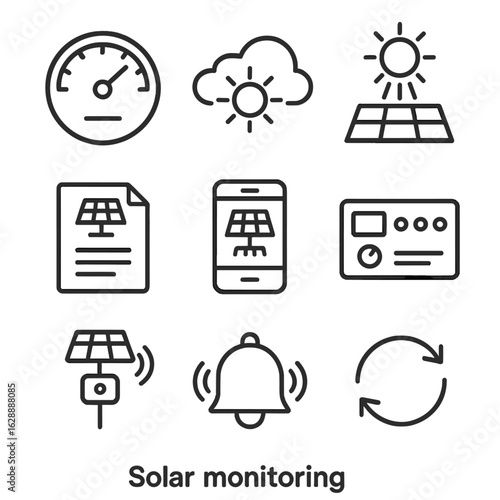 Dashboard icon monitoring mobile update arrow vector icons control alert gauge power