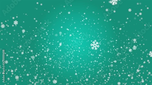 Snowflakes gently fall through the air creating a magical winter atmosphere in a serene setting