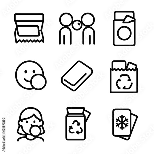 Competition bag frozen icon bubble wrap classic diverse icons vector fun gum