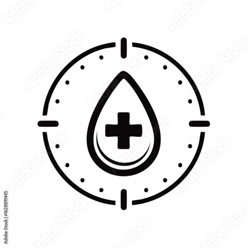 Blood donation symbol. Healthcare, medical icon, blood bank concept.