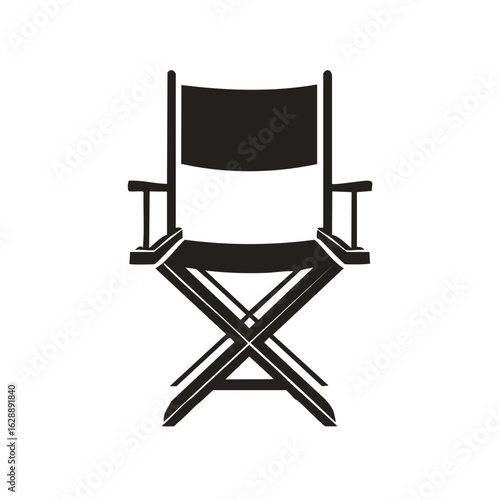 Director's chair silhouette, illustration, design elements