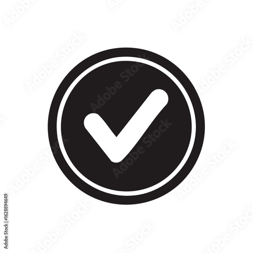 Isolated Checkmark Icon Vector Image Showing Acceptance and Approval in a Clear Graphic Design for General Use