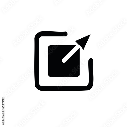 Share icon with arrow pointing out of the frame