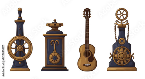 Whimsical decorative objects: A collection of artistic fantasy designs