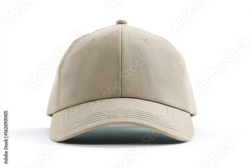 Beige baseball cap, front view (2)