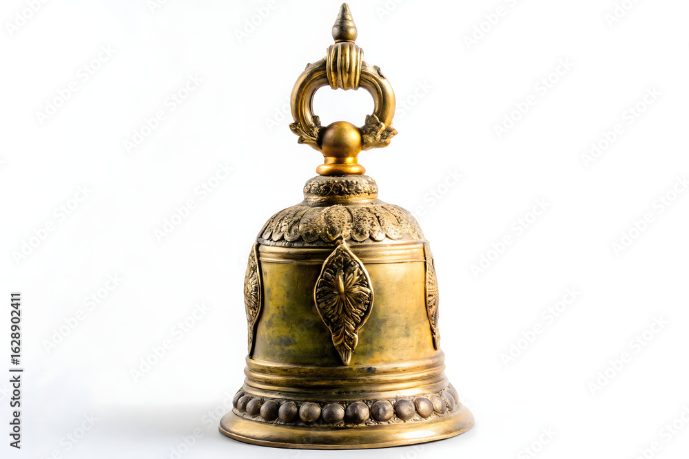 a bell on white background, Rakang in thailand a bell on white background, Rakang in thailand