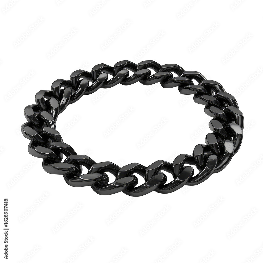 Obraz premium Black curb chain ring